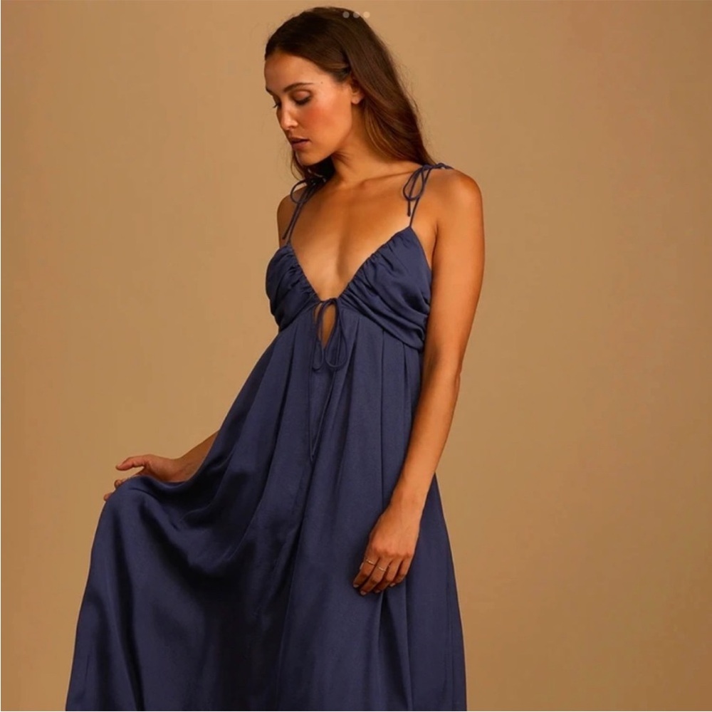 Lulu's Navy Maxi Dress